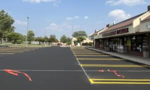Crisp, durable lines using high-quality traffic paint