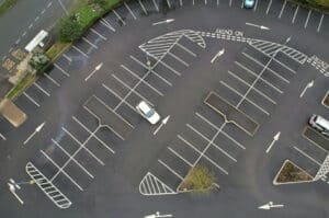 Pennsylvania parking lot drone image