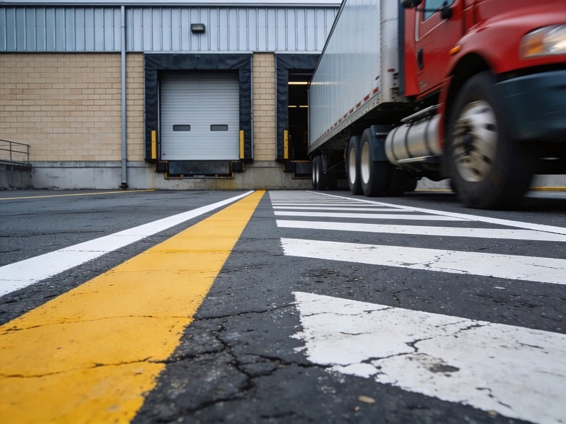 Industrial Park Parking Lot Striping