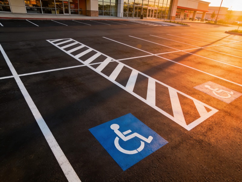 ADA-compliant layouts and handicap markings