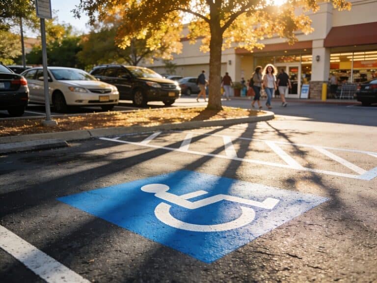 Shopping lot striping