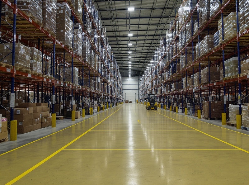 Warehouse floor marking and safety lines in Northeastern PA